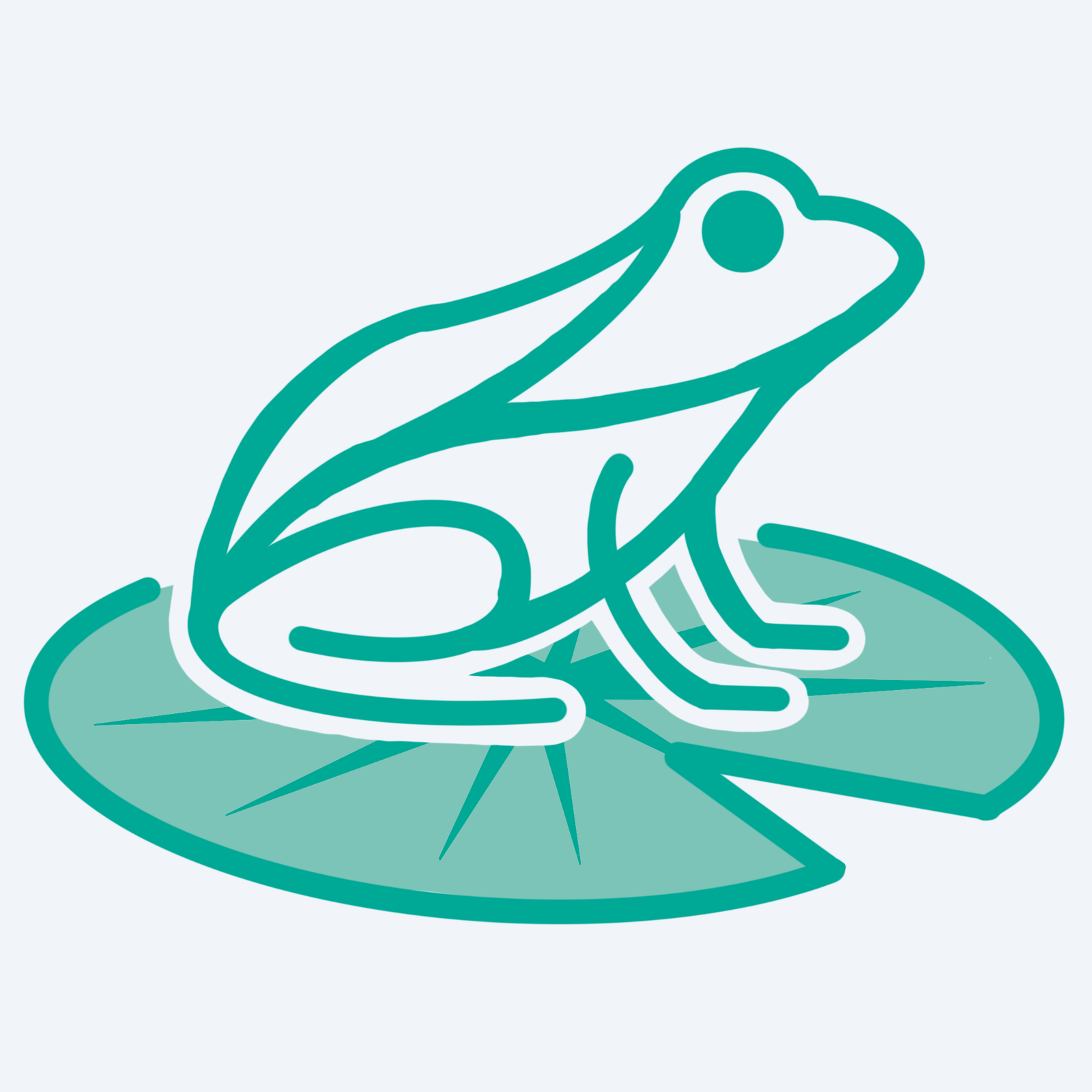 Keystone Badge: a frog perched on a lily pad.