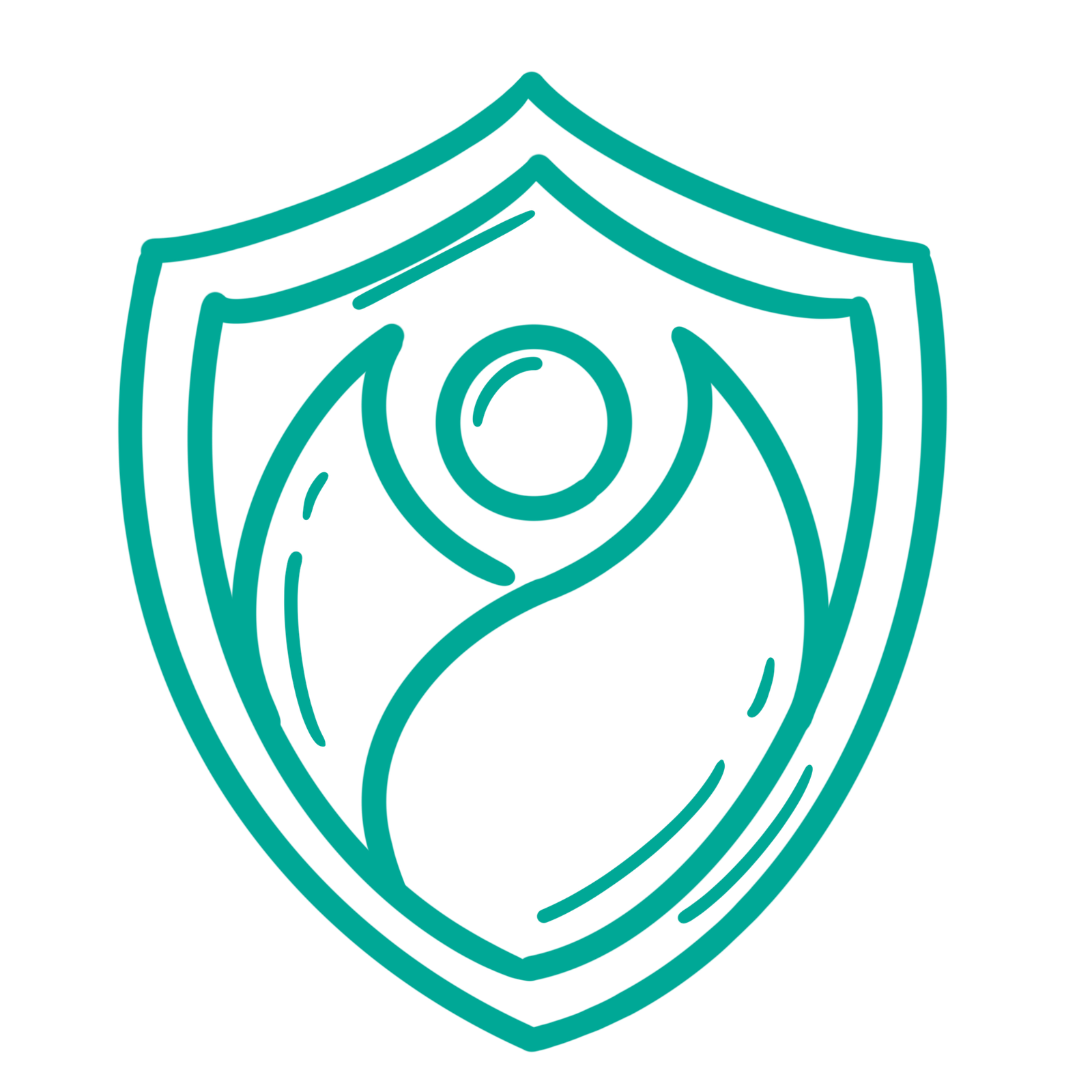 Badge 3: Shield painted with picture of frogspawn hugged by water droplets.