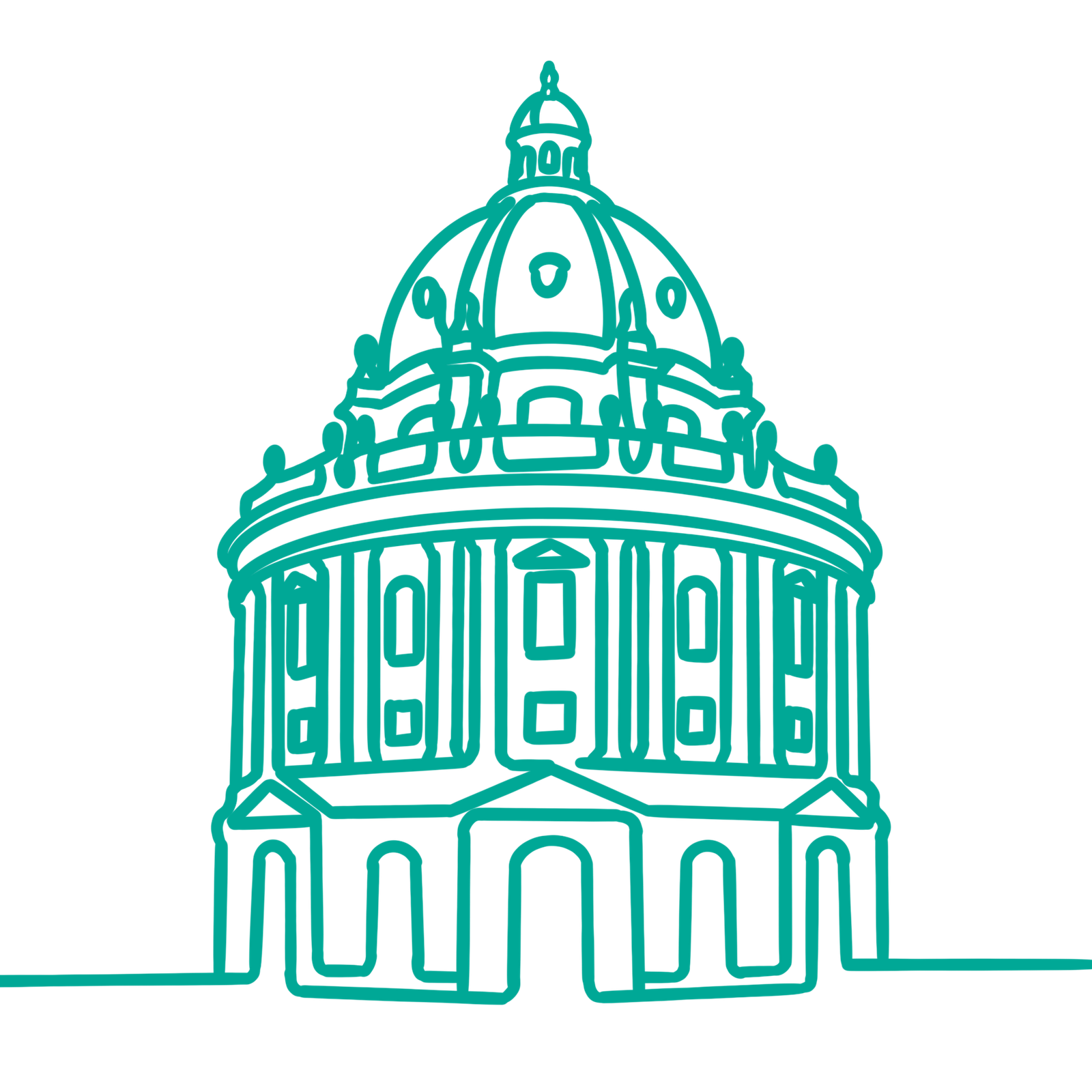 Graphic of the Bodliean Library in Oxford.